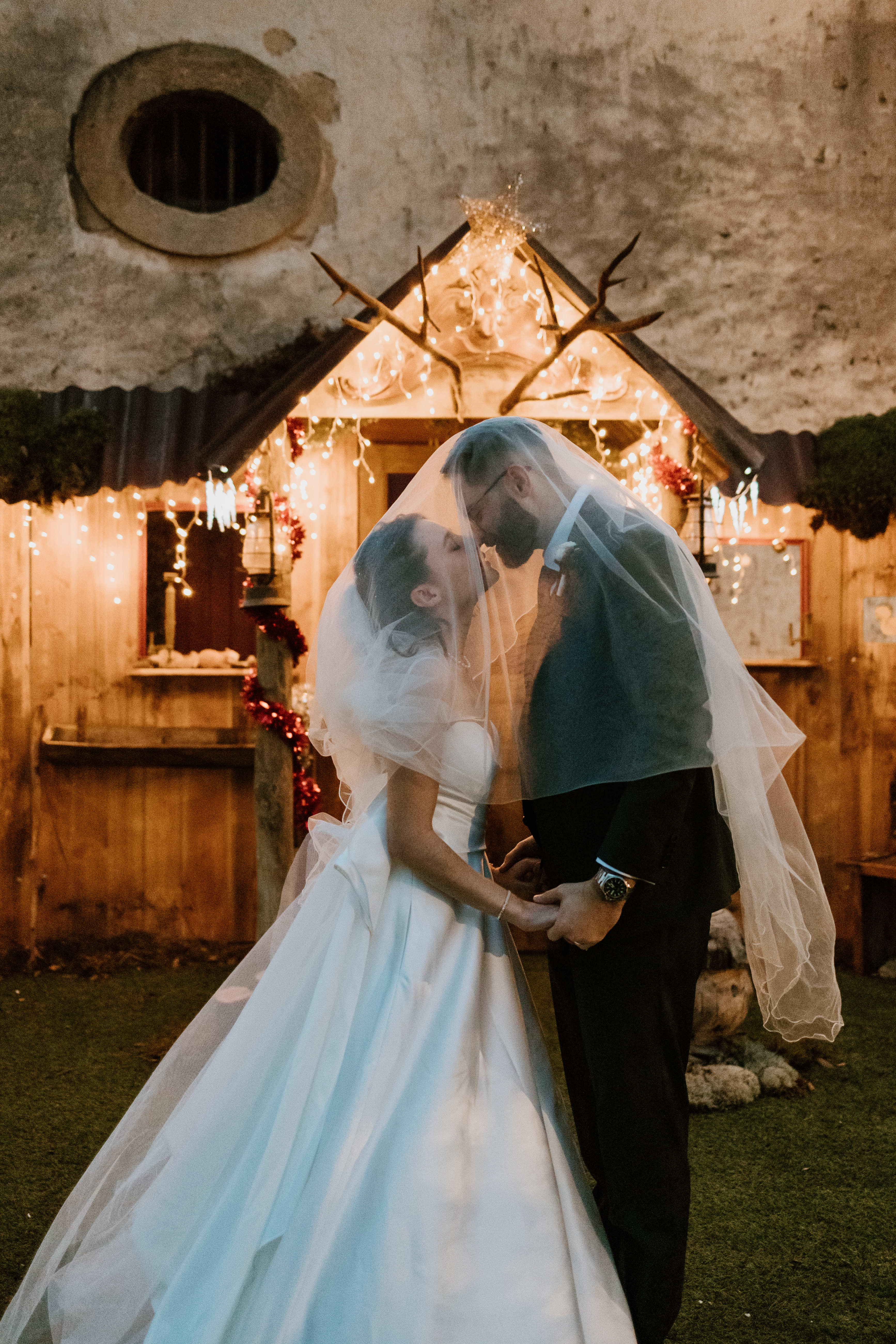 shooting mariage hiver ext&eacute;rieur