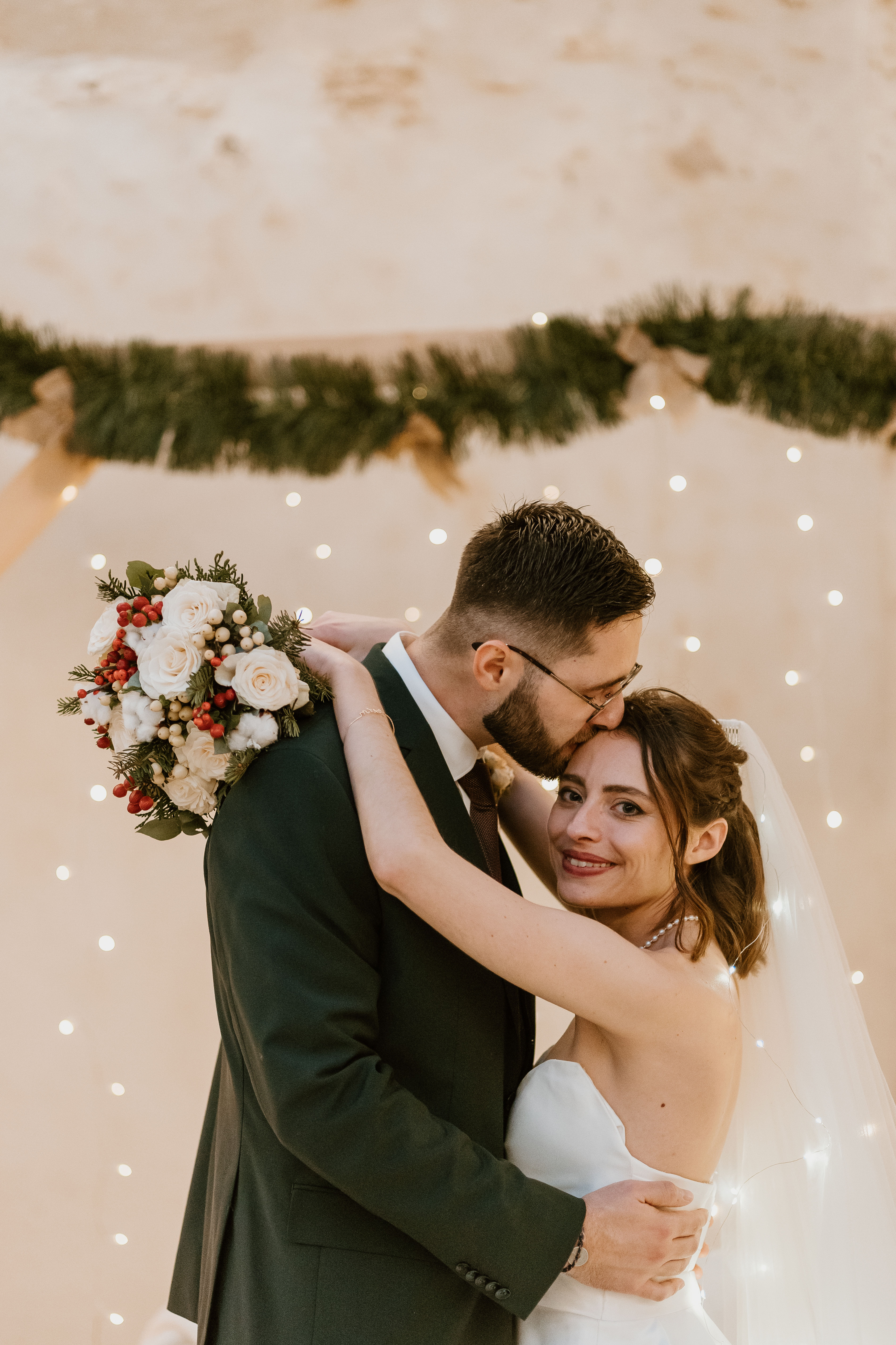mariage d'hiver th&egrave;me no&euml;l